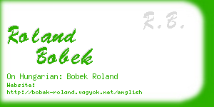 roland bobek business card